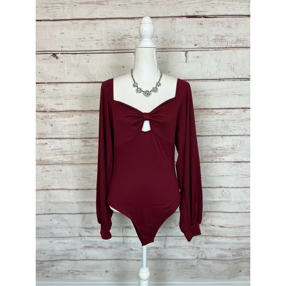 Boutique Maroon body suite - Picture 2 of 6